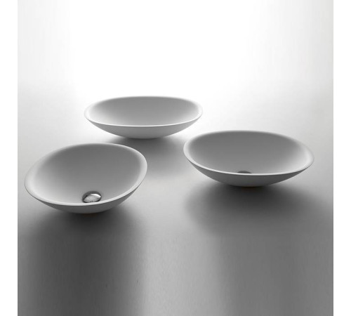 Раковина накладная Antonio Lupi Servo 54х40 см без отверстия белая SERVOMOOD54 Bianco/cr