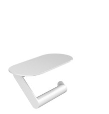 Держатель для туалетной бумаги Hansgrohe WallStoris с полкой матовый белый 27928700