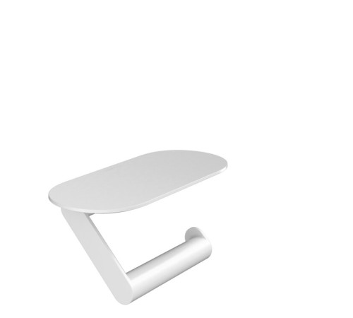 Держатель для туалетной бумаги Hansgrohe WallStoris с полкой матовый белый 27928700