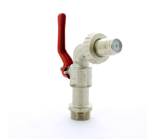 Кран шаровой садовый Itap 132 со штуцером и рычагом 1 1320100