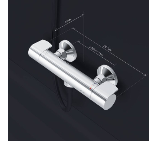 Смеситель для душа AM.PM X-Joy с термостатом F85A40000