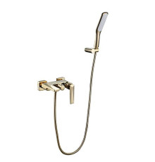 Смеситель для ванны Boheme Venturo с душевым гарнитуром золото глянцевое 383