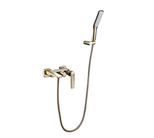 Смеситель для ванны Boheme Venturo с душевым гарнитуром золото глянцевое 383