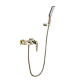 Смеситель для ванны Boheme Venturo с душевым гарнитуром золото глянцевое 383