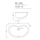 Раковина Artceram Idea 60х37 см без отв. белый IDL001 01 00