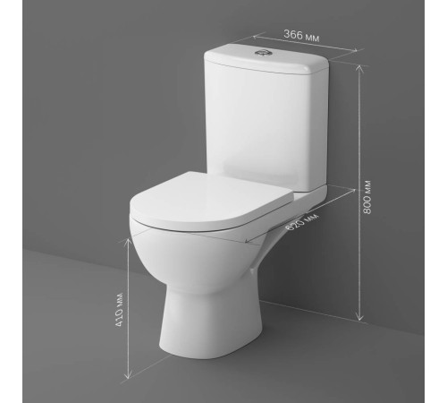 Унитаз-компакт AM.PM Sunny FlashClean с сиденьем микролифт C85C8600SC