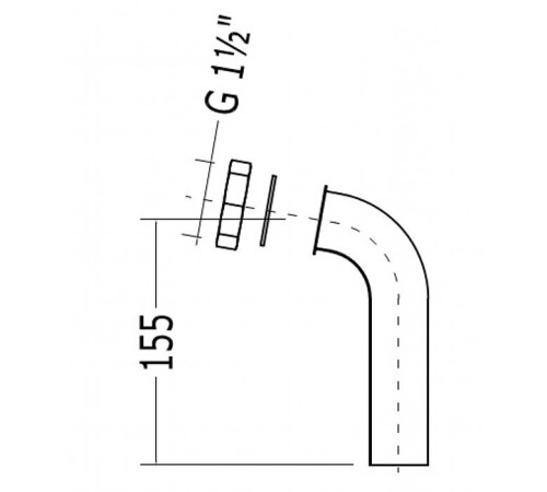 Патрубок выпуска в пол Devon&Devon для сифона SFD1040S хром SF3351CR