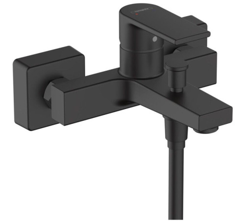 Смеситель для ванны hansgrohe Vernis Shape однорычажный внешний монтаж матовый черный 71450670
