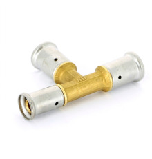 Тройник пресс переходный HENCO латунь 26x26x20 мм 11P-262620