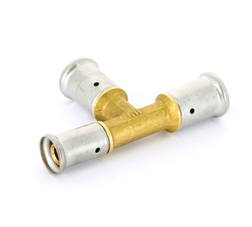 Тройник пресс переходный HENCO латунь 26x26x20 мм 11P-262620