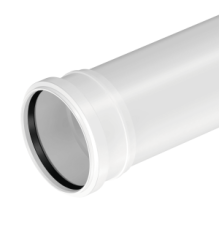 Труба канализационная раструбная Uponor Decibel 50 мм 2 м ПП белая 1092380