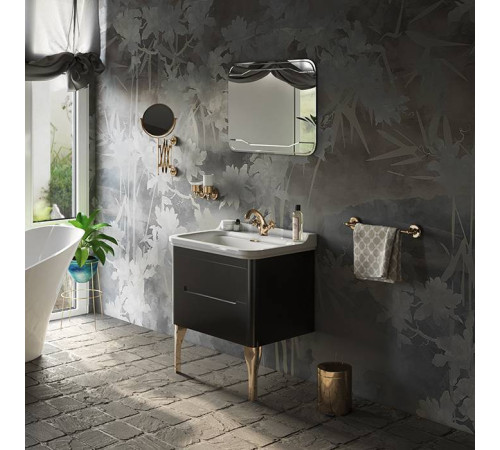 Комплект подвесной мебели Kerasan Waldorf 80 см с 2 ящиками черный матовый 4141K1bi/cr / 925631