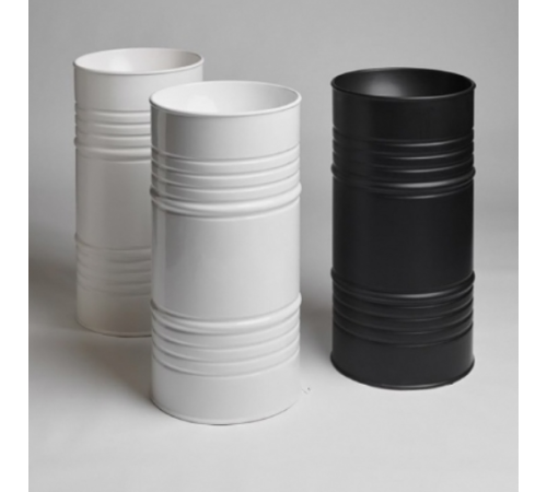 Раковина напольная Kerasan Artwork Barrel 45x90 см слив в стену без отверстия черный матовый 474331