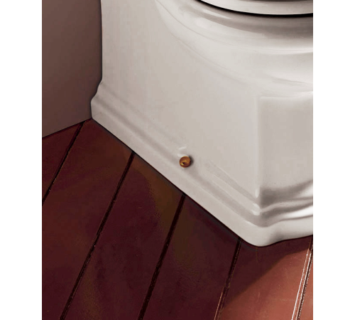 Унитаз-моноблок Kerasan Retro 72х38.5 см слив в стену белый/бронза 101301/760393/108101