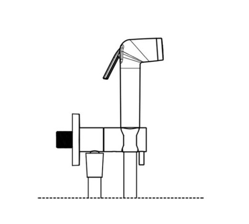 Гигиенический комплект Almar Atthis со встраиваемой частью хром E136009.CR