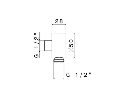 Вывод для душа Kerama Marazzi Ole черный матовый 2299KM.01.093