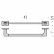 Полотенцедержатель Colombo Design Look 42 см хром B1609.CR