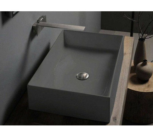Раковина накладная Scarabeo Teorema 2.0 60x40 см без отверстия для смесителя Lava BIOKER 5101/37BK
