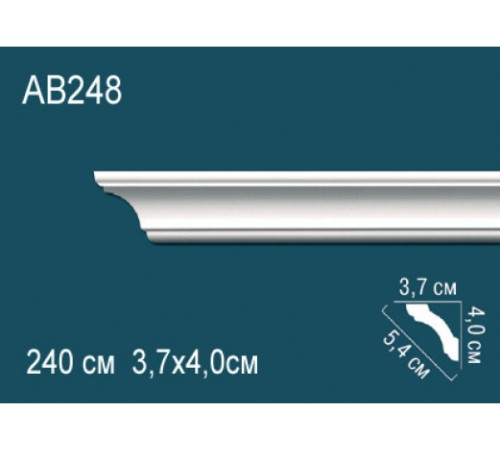 Карниз потолочный Perfect AB248 полиуретановый 180x180x2000 мм AB248