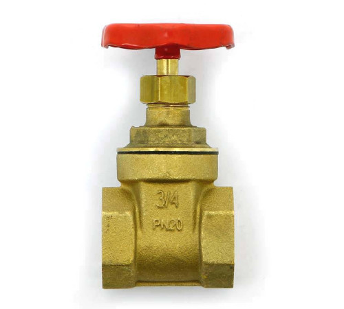 Задвижка клиновидная латунная Uni-Fitt 3/4 ВВ PN20 142G3000