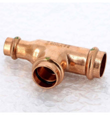 Тройник пресс медный Viega Profipress 22x22x15 мм 315047