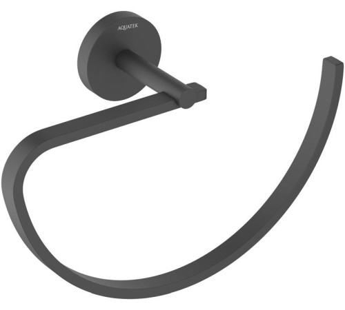 Полотенцедержатель овальный Aquanet БЕТТА матовый черный AQ4621MB