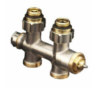 Узел нижнего подключения Oventrop Multiblock T проходной 1/2 x 3/4 никелированный 1184083