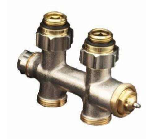 Узел нижнего подключения Oventrop Multiblock T проходной 1/2 x 3/4 никелированный 1184083