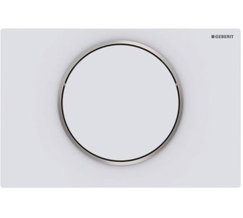 Смывная клавиша Geberit Sigma10 смыв-стоп белый матовый лак 115.758.JT.5