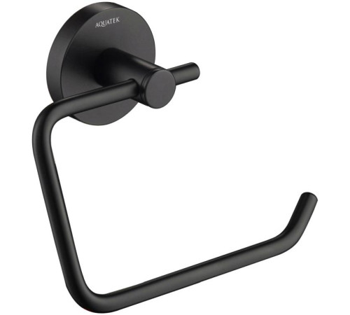 Бумагодержатель квадратный Aquanet Europa матовый черный AQ4118MB