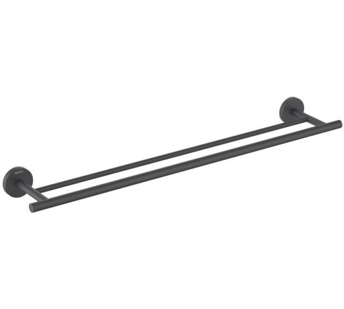 Полотенцедержатель двойной Aquanet Оберон 600 мм матовый черный AQ4230MB