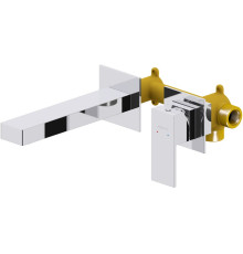 Смеситель для раковины Aquanet Либра настенный встраиваемый (внешняя и скрытая часть) AQ1613CR