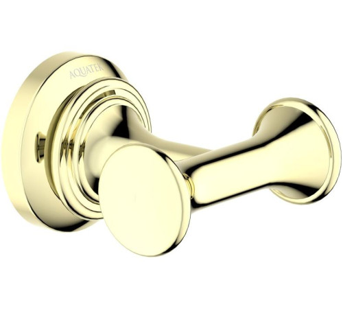 Крючок для ванной двойной Aquatek Классик полированное золото AQ4502PG