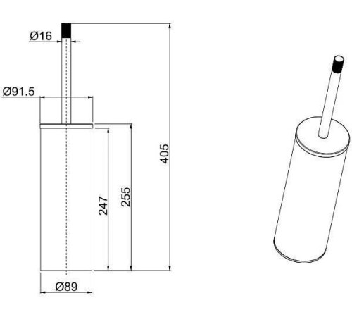 Ершик для унитаза Allen Brau Priority хром 6.31009-00