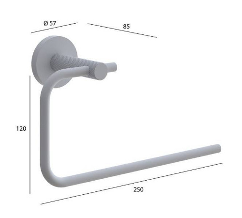 Держатель для туалетной бумаги подвесной Boheme Uno оружейная сталь 10975-GM