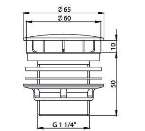 Донный клапан Bette 1 1/4 хром B580-901