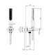 Душевой комплект Bossini Apice душ-палочка со шлангом и держателем никель шлифованный CE3004C.094