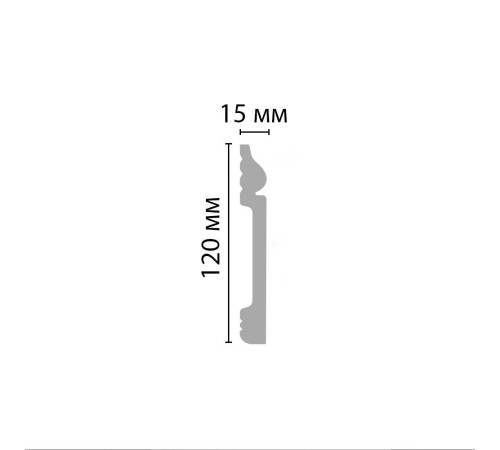 Плинтус напольный DECOMASTER D004-115 ДМ 120х15х2000 мм D004-115 ДМ 2М