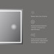 Зеркало настенное AM.PM Gem с LED-подсветкой часами и косметическим зеркалом 80 см M91AMOX0803WG