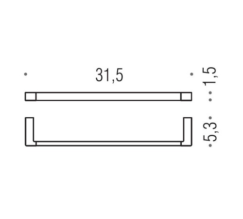 Полотенцедержатель Colombo Design MiniQ 31.5 см графит матовый B5009.GM