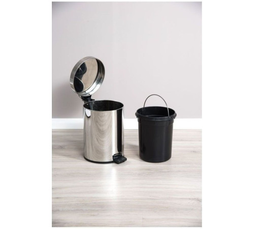 Ведро для мусора Aquanet 5 л хром 8072