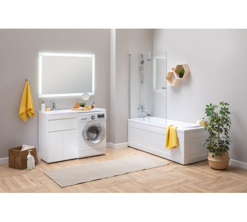 Шторка для ванны Aquanet Beta 4 1220x1400 мм прозрачное стекло петли хром NF6222-hinge