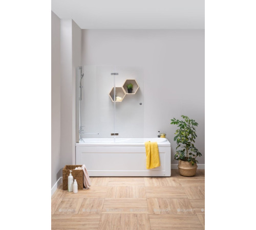 Шторка для ванны Aquanet Beta 4 1220x1400 мм прозрачное стекло петли хром NF6222-hinge