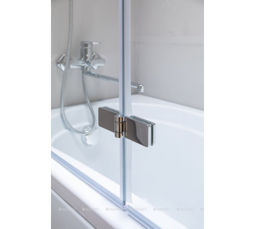 Шторка для ванны Aquanet Beta 4 1220x1400 мм прозрачное стекло петли хром NF6222-hinge