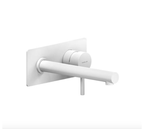 Смеситель для раковины Nobili LIVE настенный матовый белый LV00498/1WM