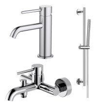 Набор смесителей 3 в 1 Aquanet Европа AQ1330CR (AQ1310CR+AQ1340CR+AQ2012CR) AQ1330CR