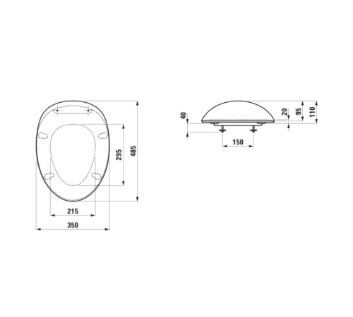 Сиденье для унитаза Laufen Alessi One 48.1x35x10.7 см с микролифтом черный матовый 8.9297.1.716.000.1