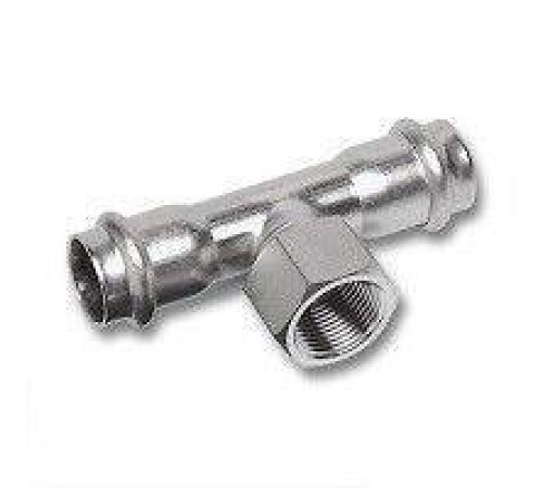 Тройник пресс SANHA NiroSan 18x1/2x18 ВР нержавеющая сталь 69130G181218