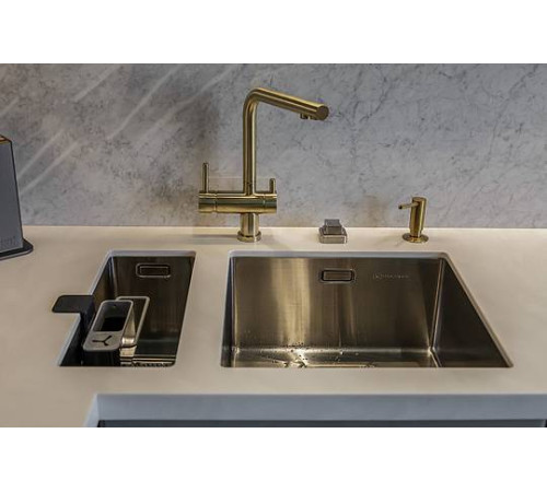 Смеситель для кухни Omoikiri Nagano-LG с фильтром Pure Drop Lite светлое золото 4178.8028