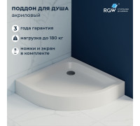 Душевой поддон полукруглый RGW LUX/TN-P 800x800 мм акрил 16180488-41